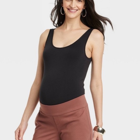 Isabel by Ingrid + Isabel Black Maternity Slip On Bodysuit Medium - Picture 1 of 6